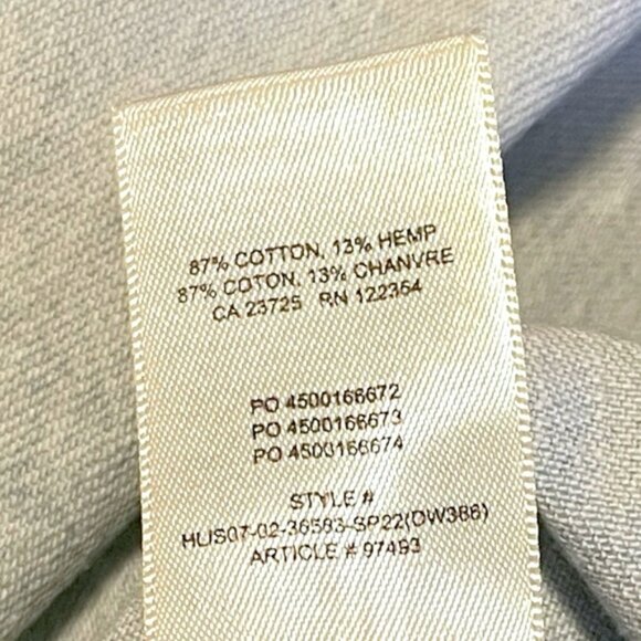 NWT Aritzia New Wilfred Free Pale Denim Shirt Style Auteur Coastal Western Sz L - Picture 13 of 13